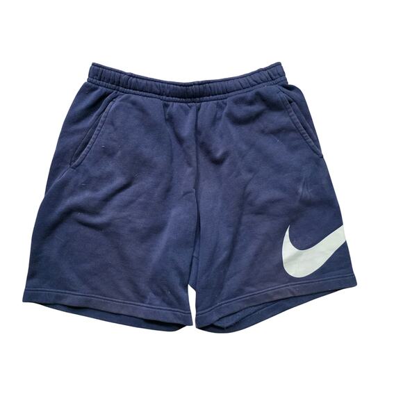 Nike Other - Nike Explosive Fleece Sweat Shorts Men’s L Navy Blue Swoosh Logo